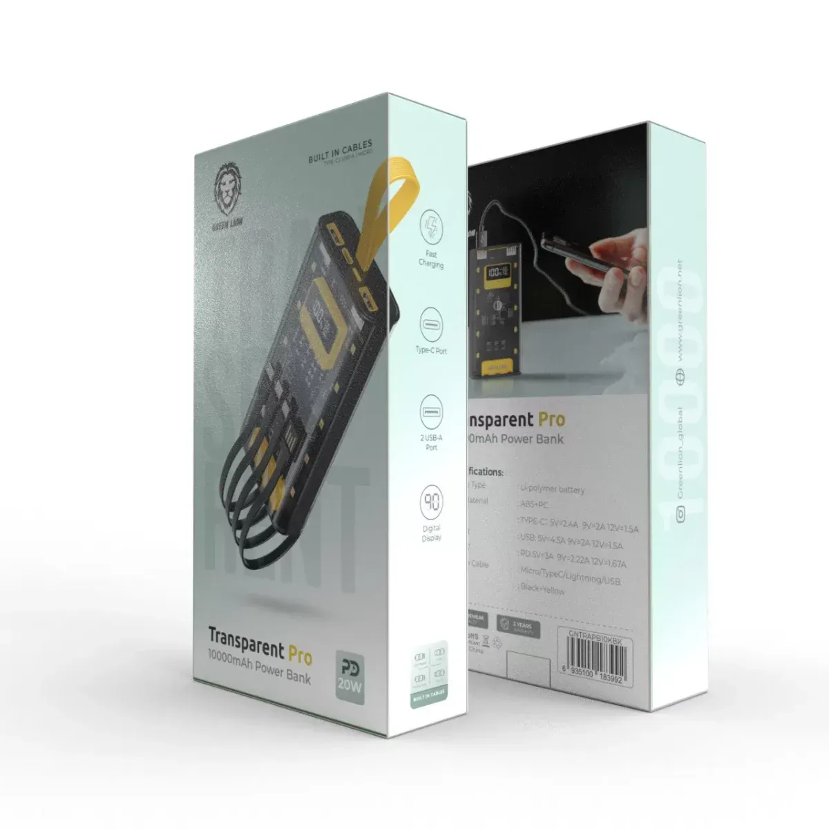 Green Lion Transparent Pro Powerbank