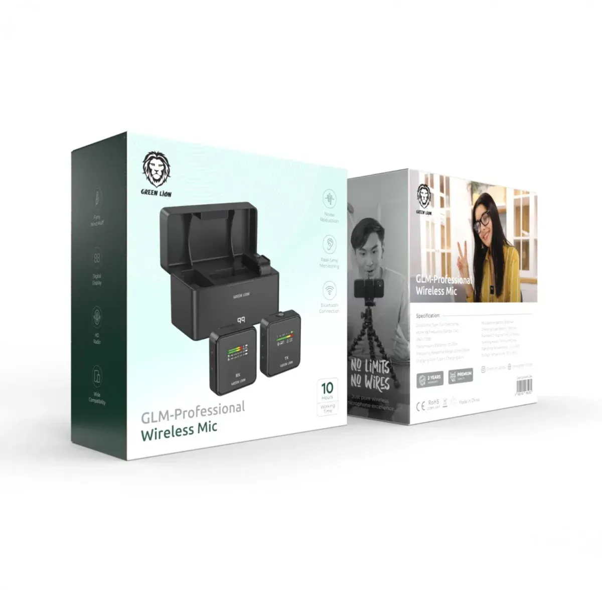 Green Lion GLM-Professional Wireless Microphone 300mAh - Black