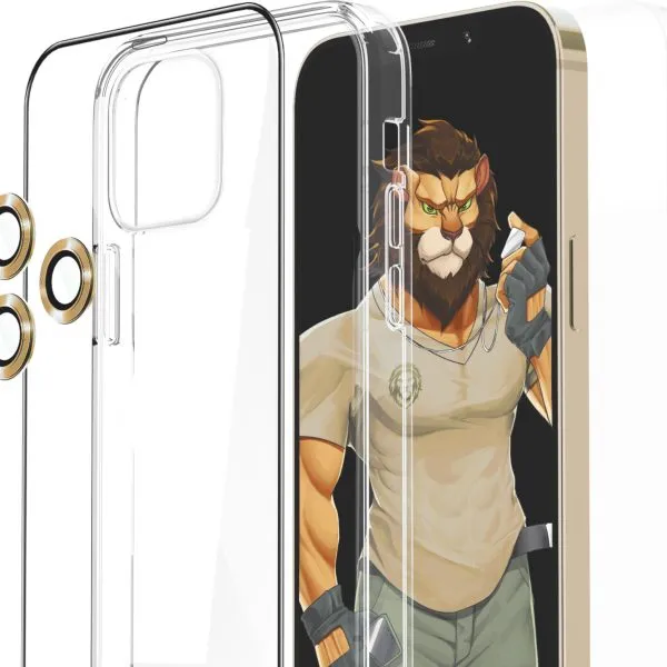 4 in 1 360 Protection Pack for iPhone 12 / 12 Pro 6.1 - Gold