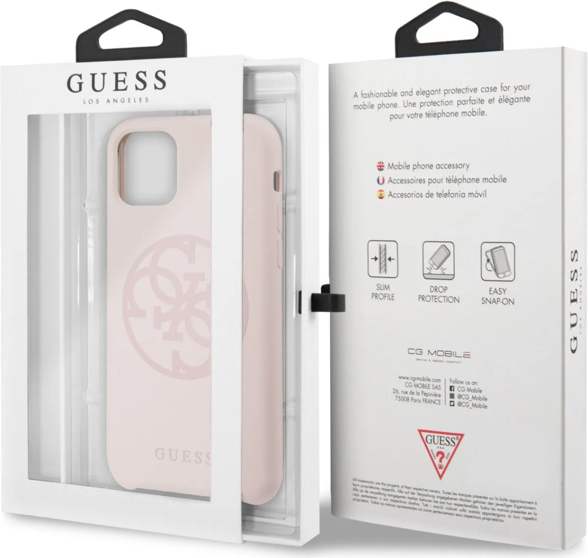 4G Tone Logo Silicon Case for iPhone 11 - Light Pink