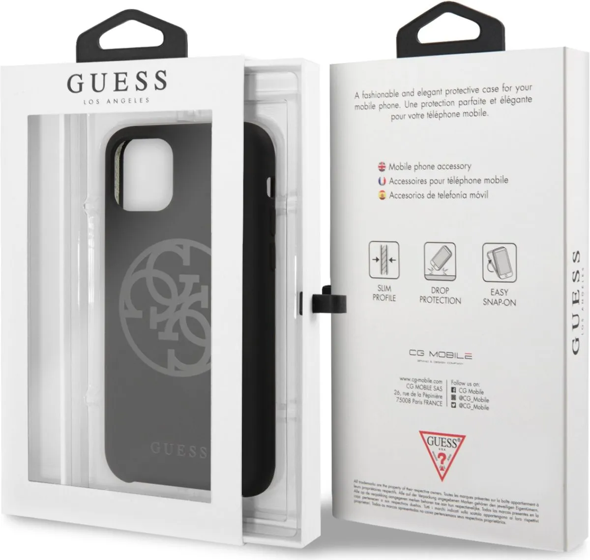 4G Tone Logo Silicon Case for iPhone 11 Pro - Black