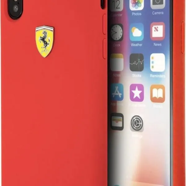 Ferrari SF Silicon Case for iPhone X - Rot