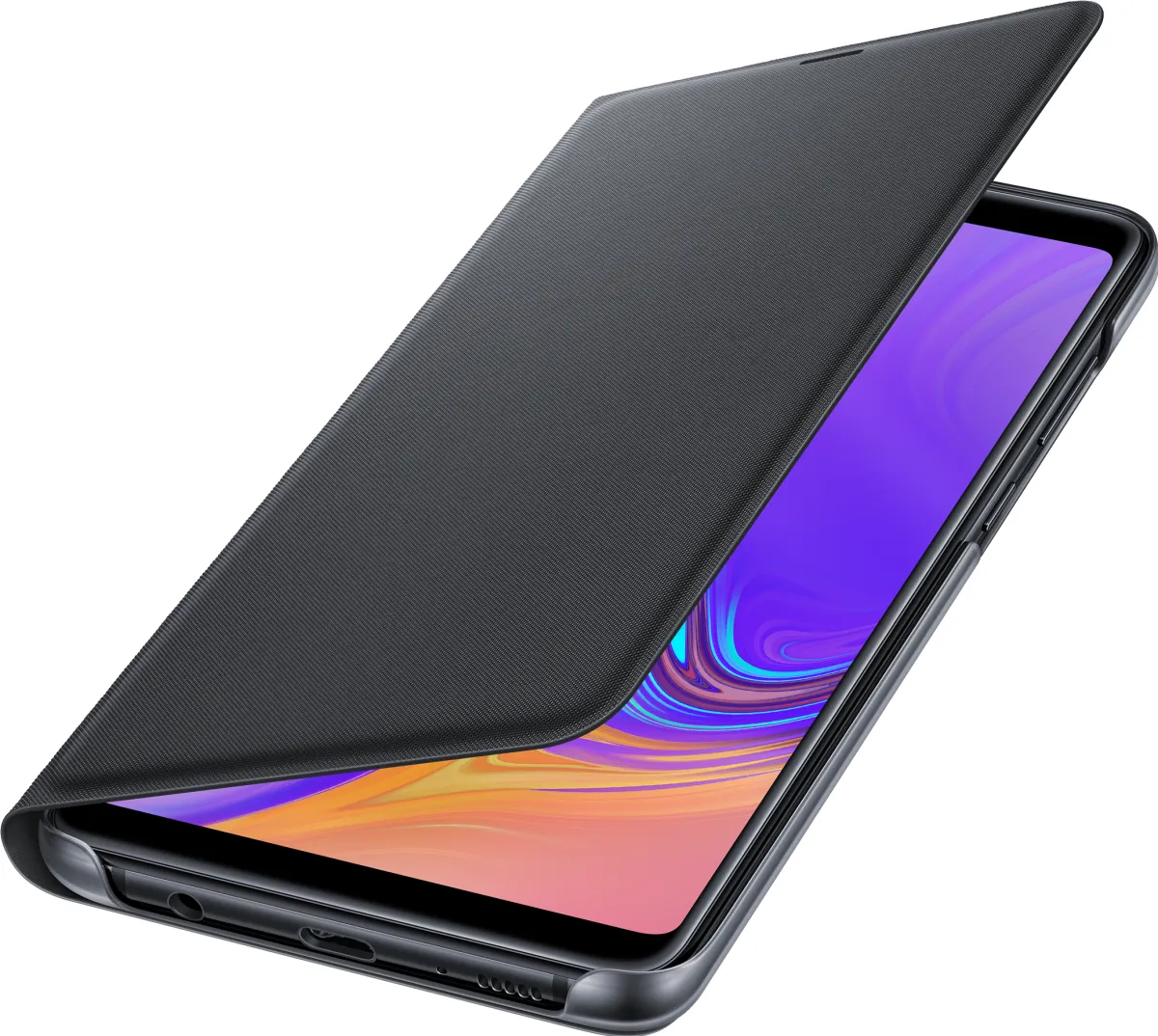 Galaxy A9 Wallet Cover Black