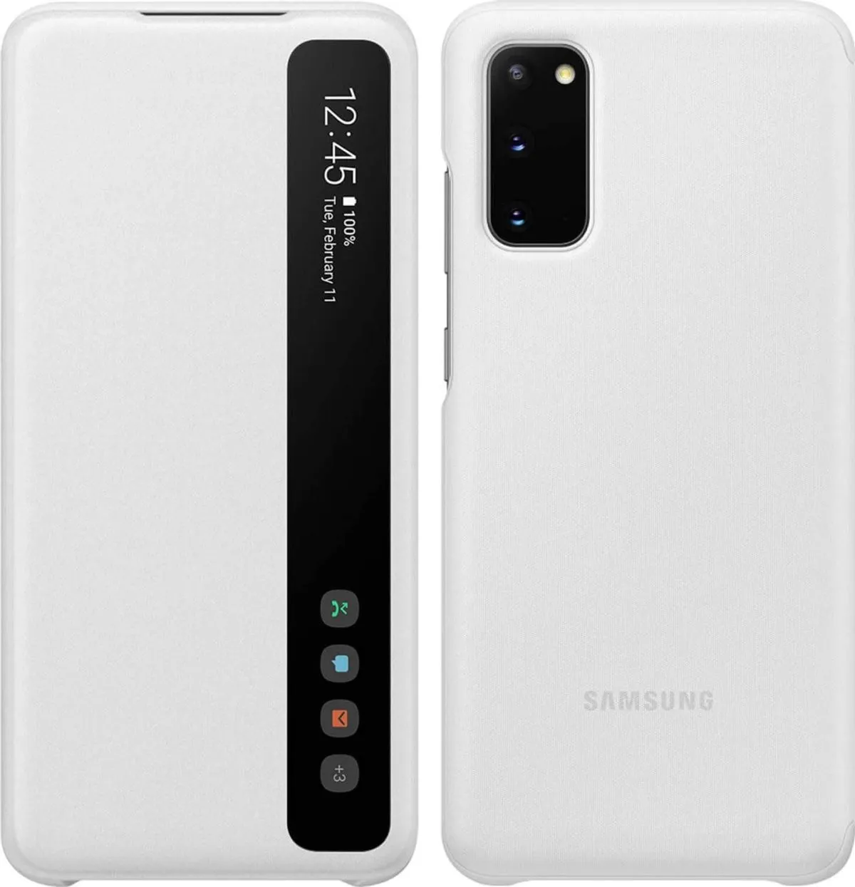 Galaxy S20 ,S20 5G Smart Clear View Cover - White