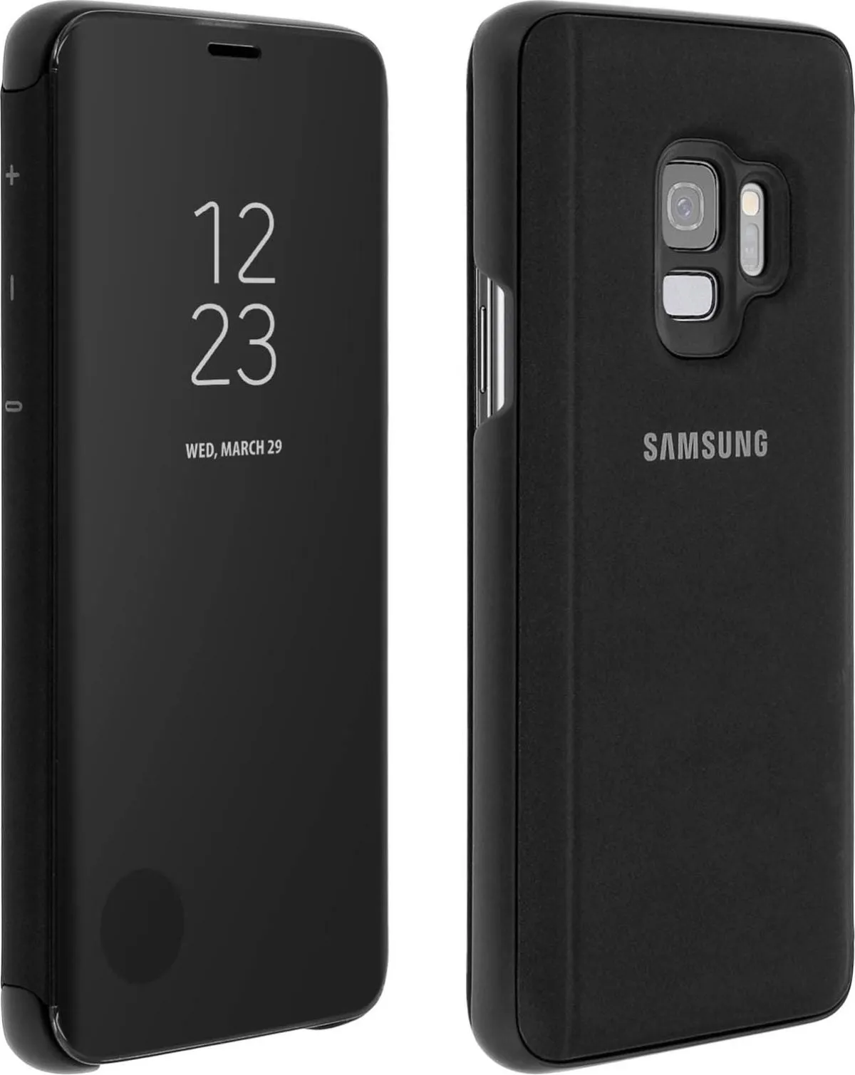 Galaxy S9 Clear view standing cover Black