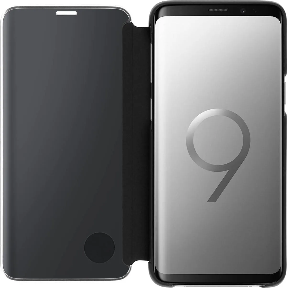 Galaxy S9 Clear view standing cover Black