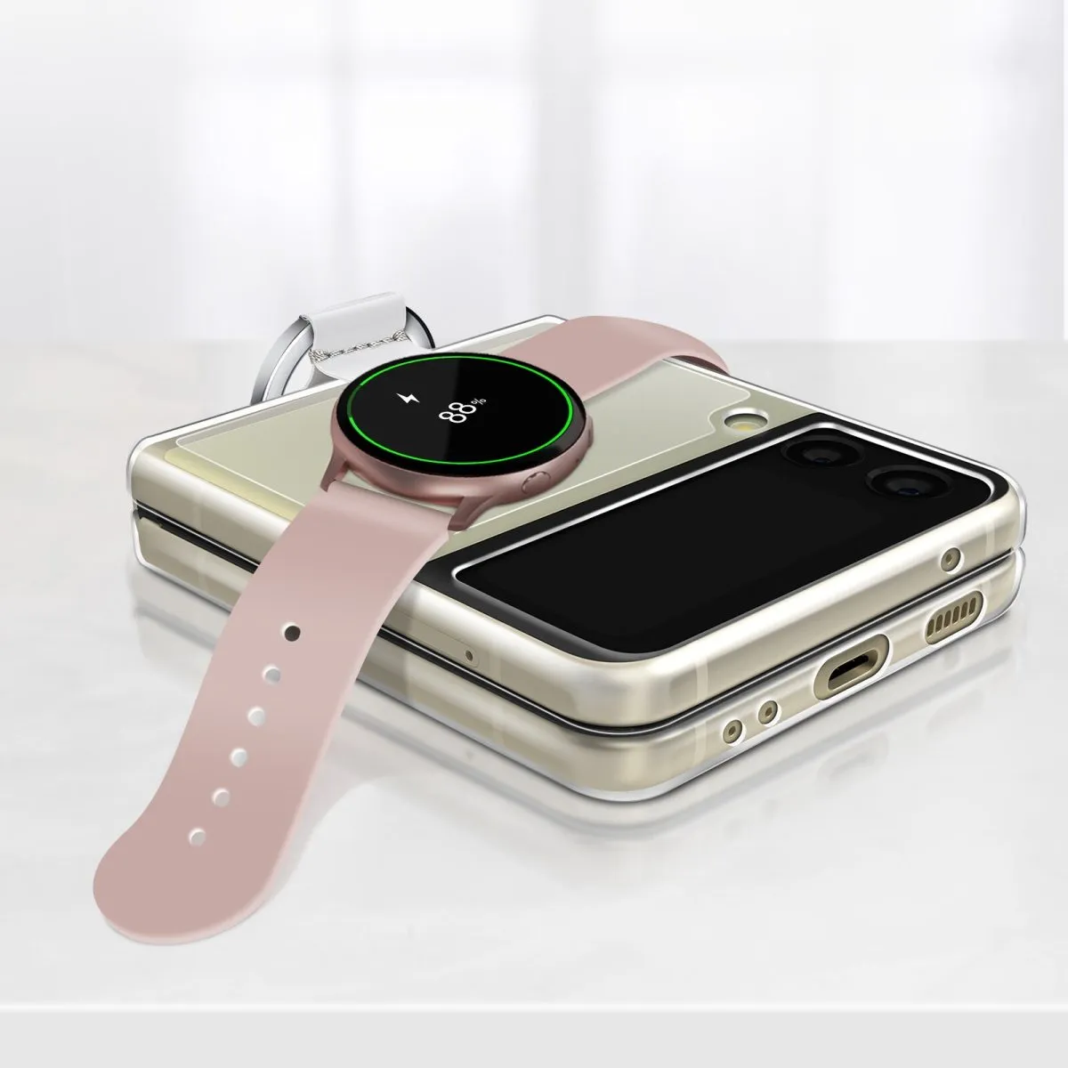 Galaxy Z Flip 3 5G Clear Cover with Ring
