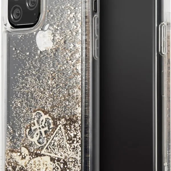 Glitter HC Hearts For iPhone 11 Pro - Gold