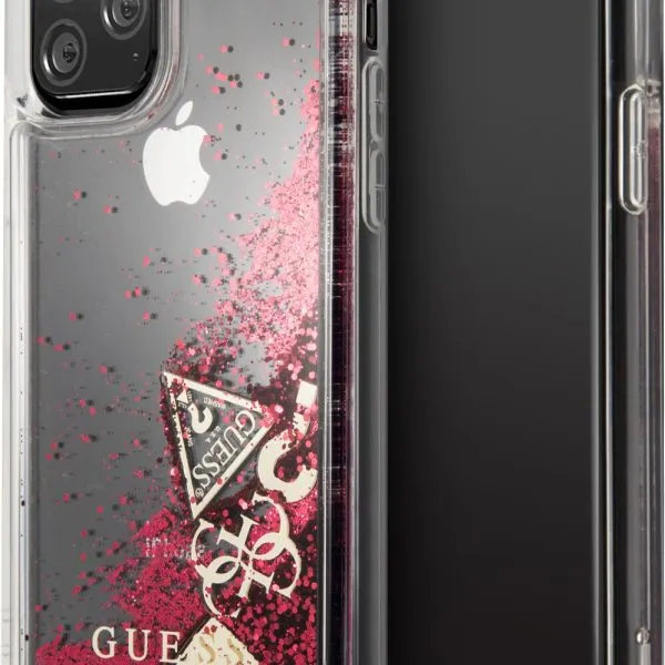Glitter HC Hearts For iPhone 11 Pro - Rasberry