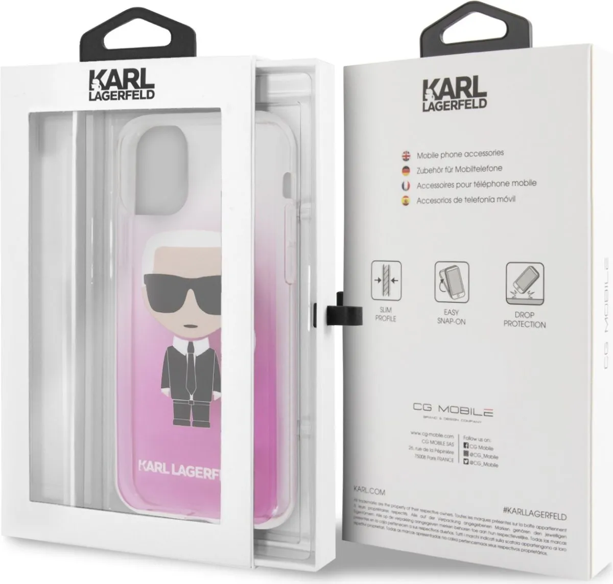 Gradient Ikonik Transparent Case for iPhone 11 - Pink