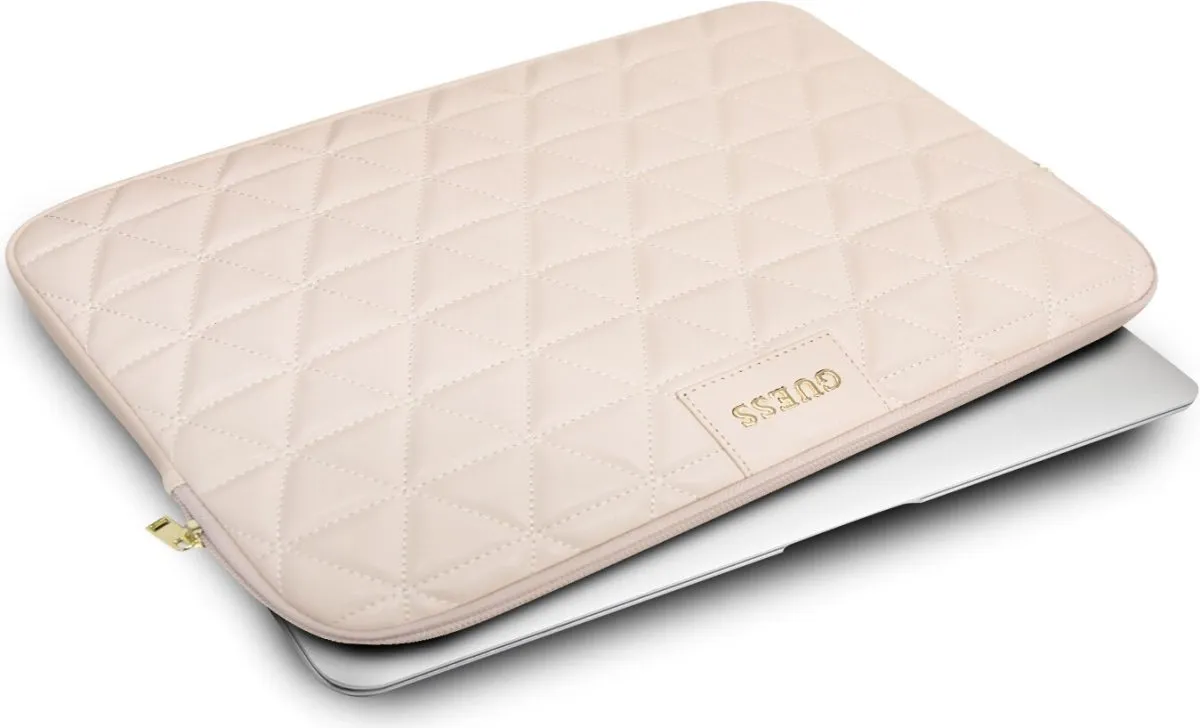 Guess Quilted PU Computer Sleeve 13 Zoll - Pink