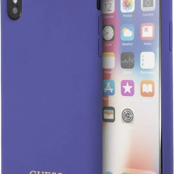 Guess Silicone Case iPhone X - Lila