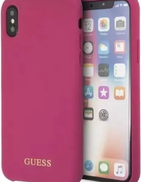Guess Silicone Case iPhone X - Pink
