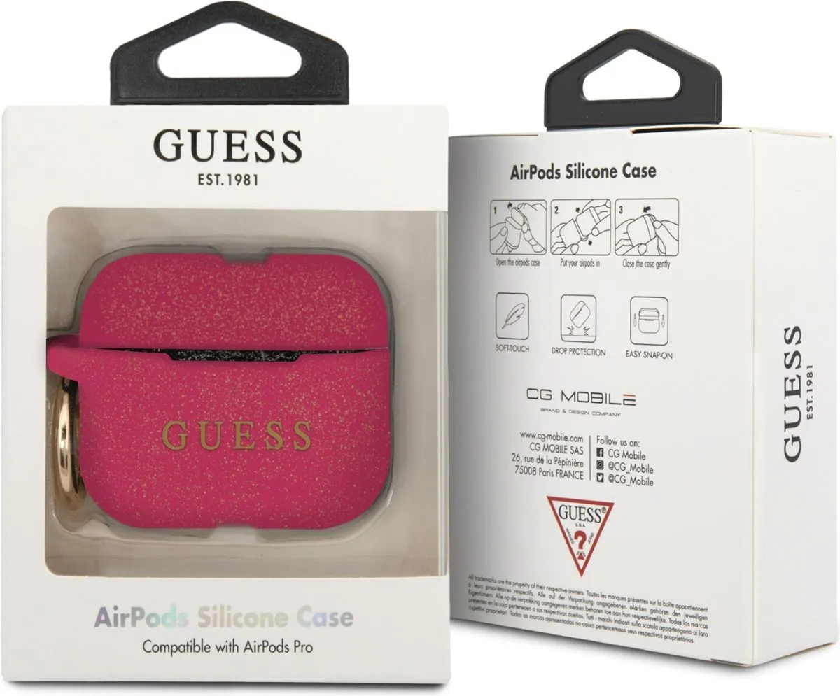 Guess Silicone Case with Ring for Airpods Pro