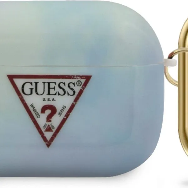 Guess TPU Tie and Dye Case Electroplate Logo for Airpods Pro