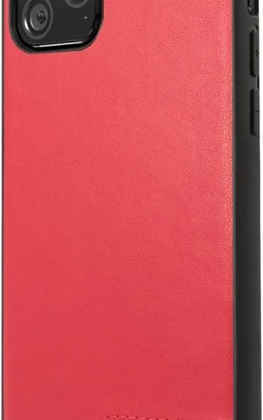 Hard Case Smooth PU Leather For iPhone 11 Pro - Red