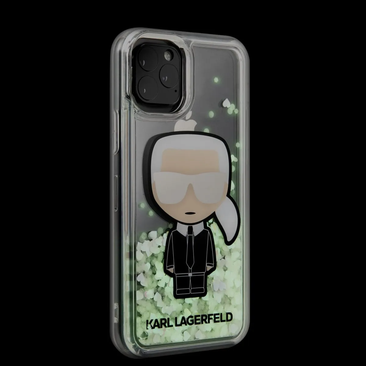 Ikonik Mirror Glass Case For iPhone 11 Pro - Glitter Glow Dark