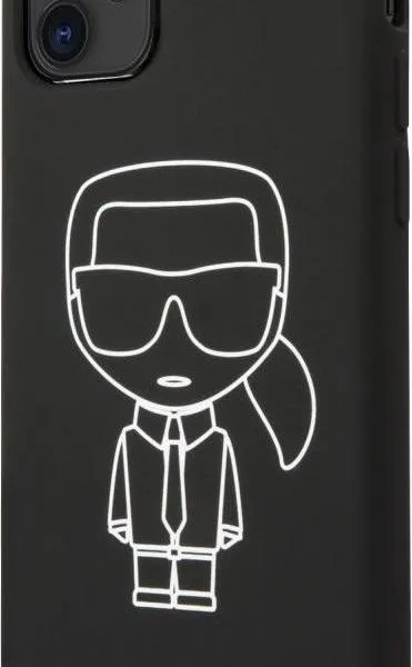 Ikonik Silicone Case for iPhone 11 - White Outline/Black