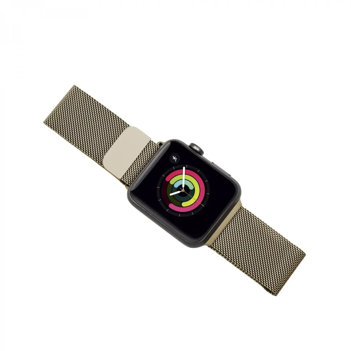 Porodo Mesh Band for Apple Watch 44mm/42mm – Pale Gold