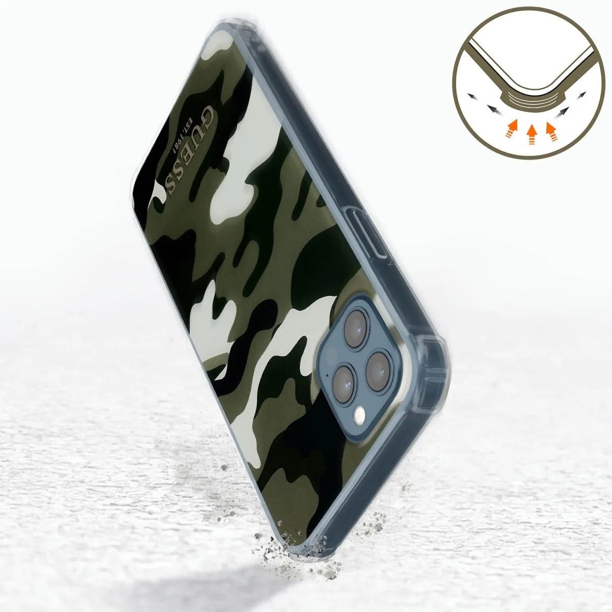 PC Camo Hard Case with Nylon Cord for iPhone 12 Pro Max ( 6.7 ) - Kaki
