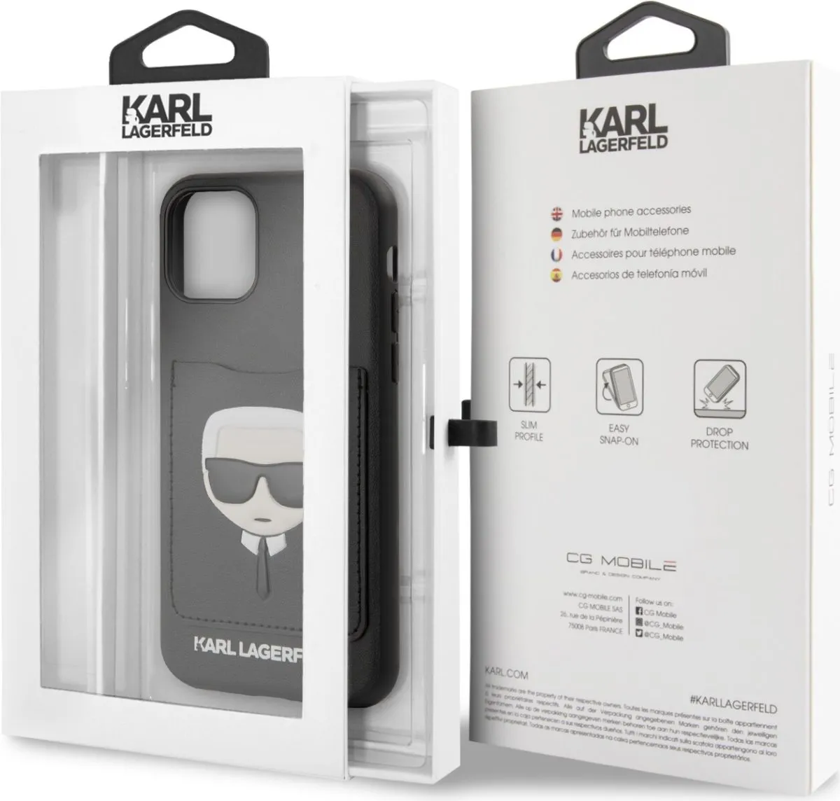 PU Card Slot For iPhone11 Pro - Black