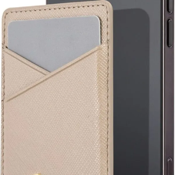 Saffiano Script Wallet Cardslot - Gold