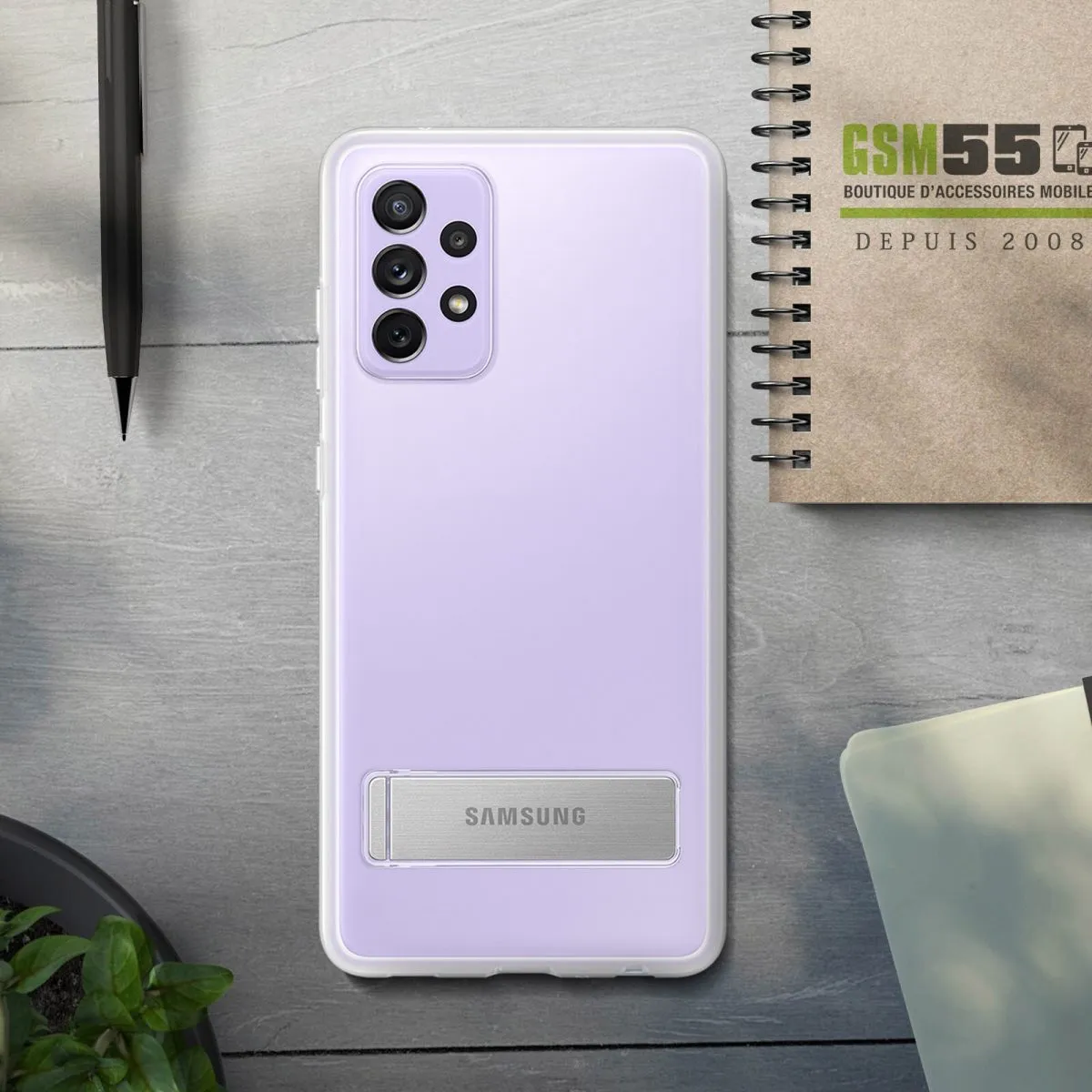 Samsung Clear Standing Cover A725B Galaxy A72 transparent