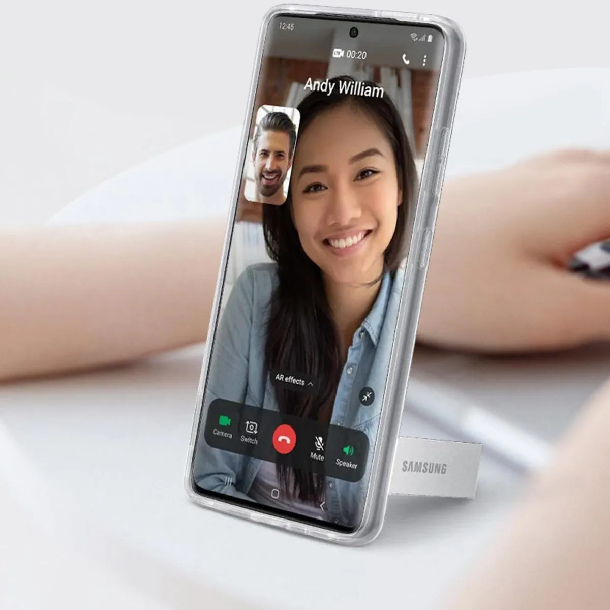 Samsung Clear Standing Cover Galaxy S21 Ultra transparent
