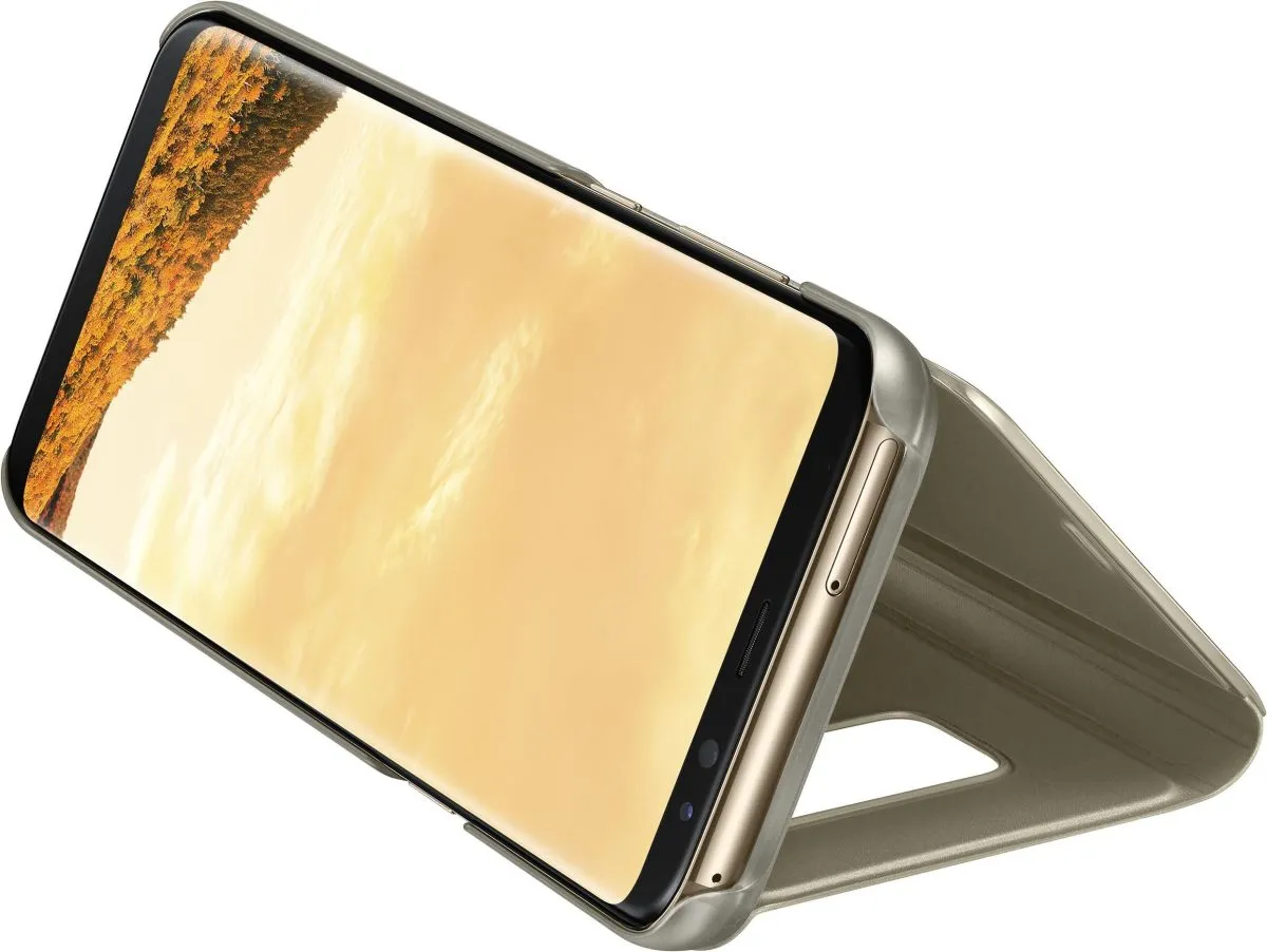 Samsung Clear View Standing Cover S8+ Gold