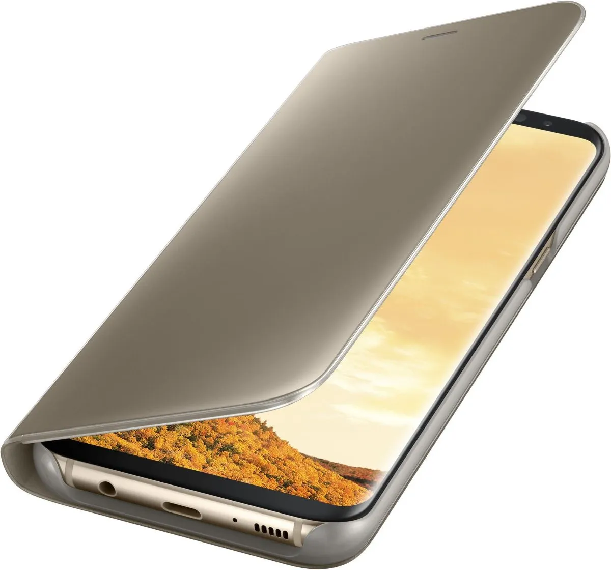 Samsung Clear View Standing Cover S8+ Gold