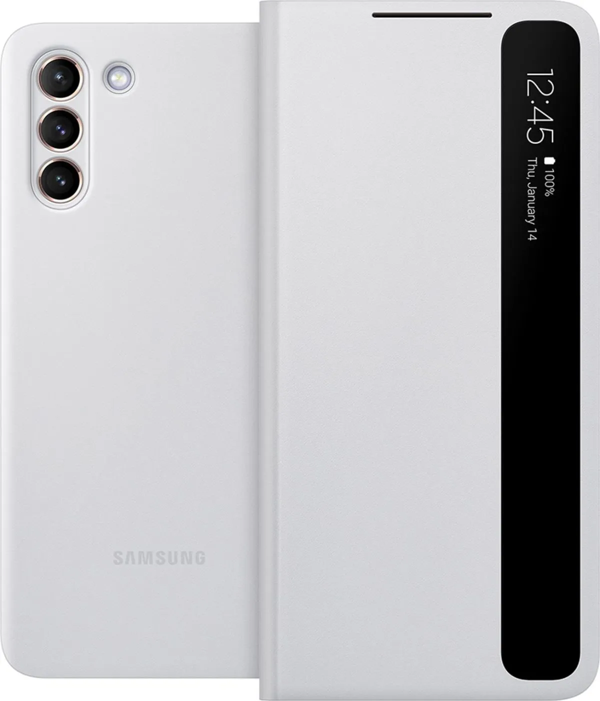 Samsung S21+ Smart Clear View Cover - White