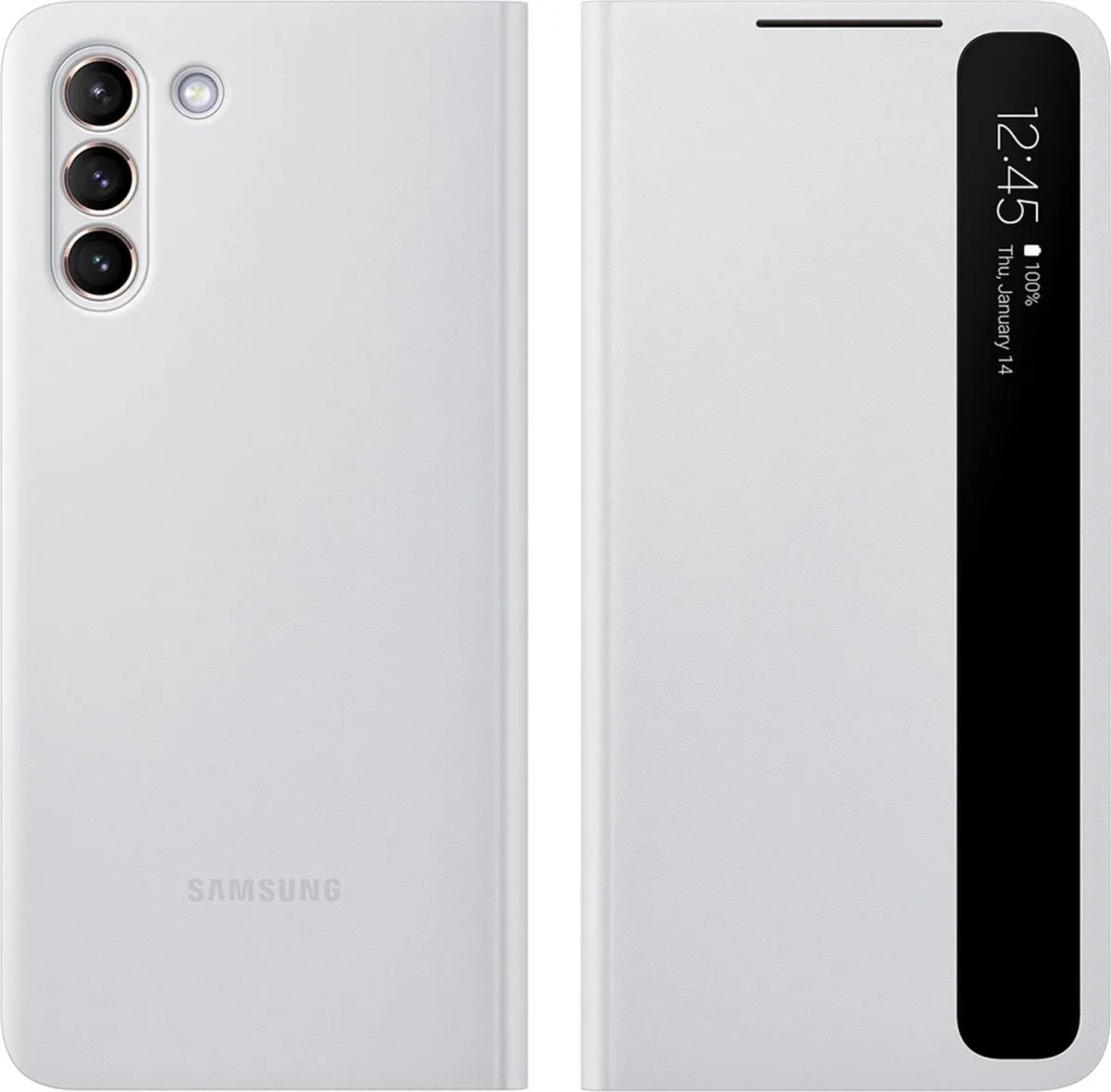 Samsung S21+ Smart Clear View Cover - White