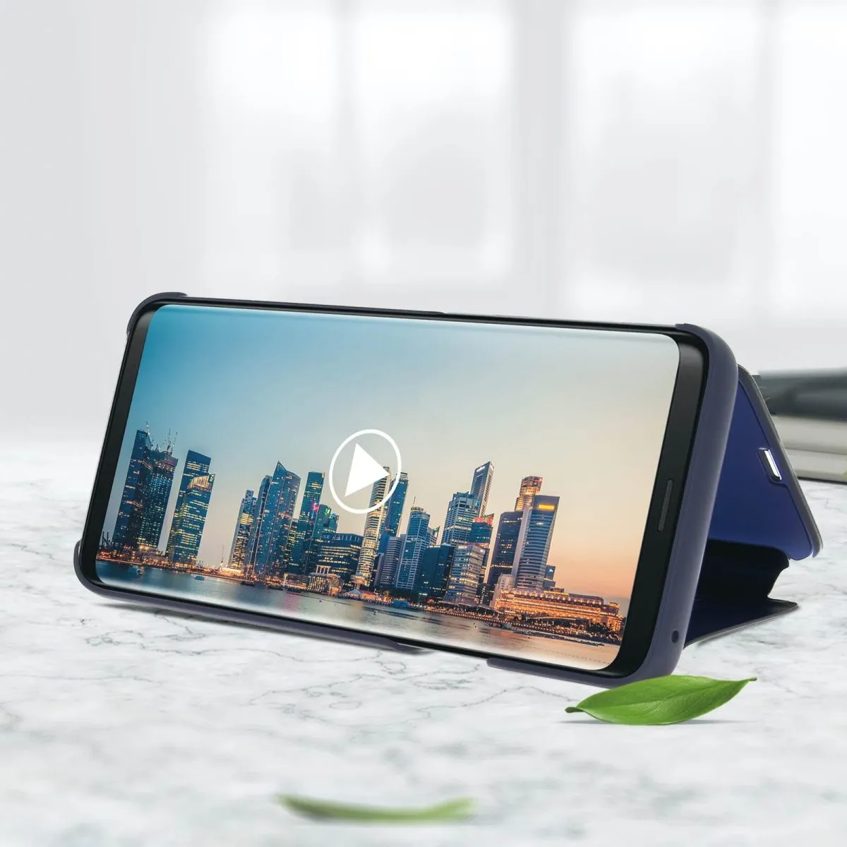 Samsung S9 Clear View Standing Cover Deep Blue