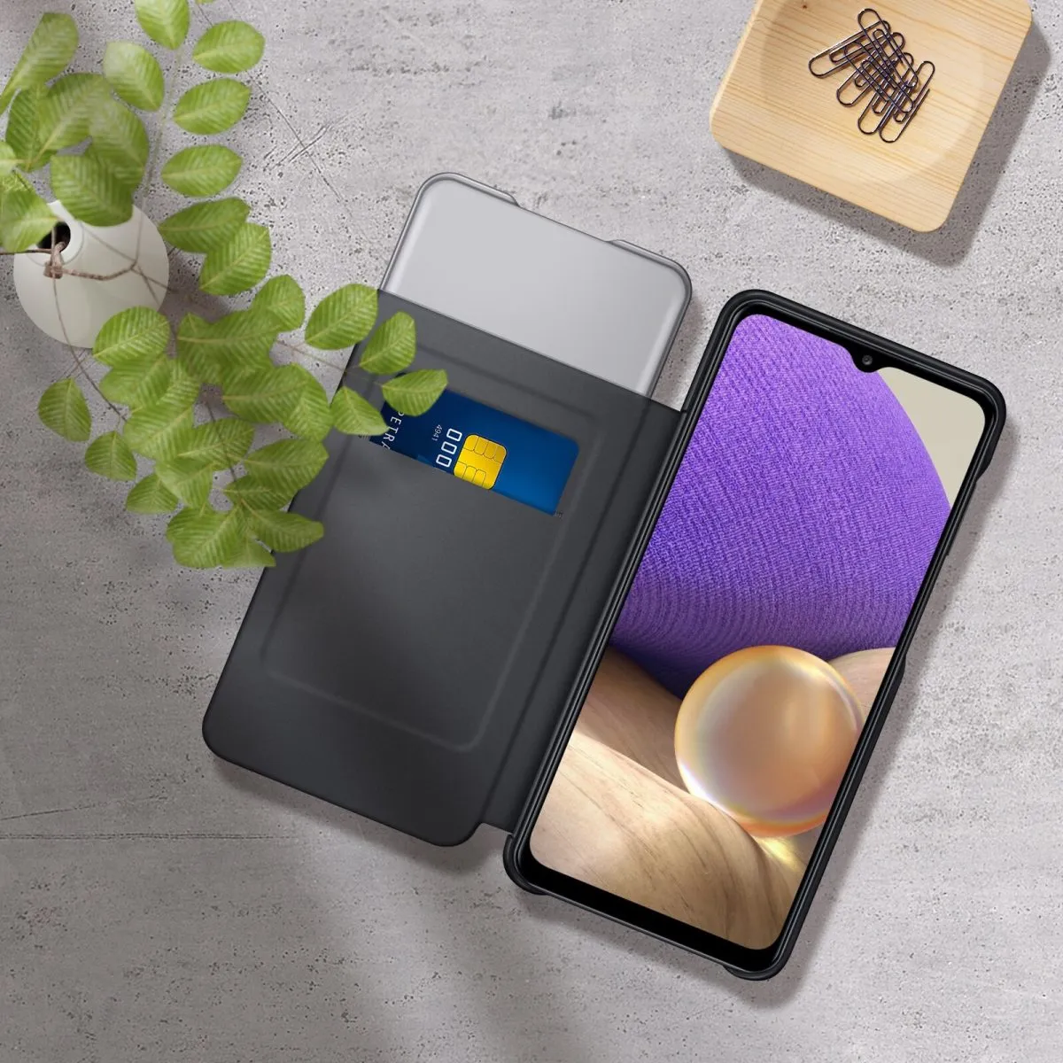 Smart S View Wallet Cover A32 5G Black