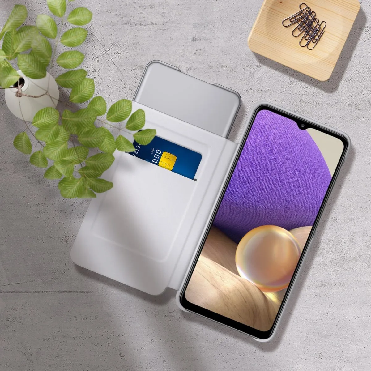 Smart S View Wallet Cover A32 5G White