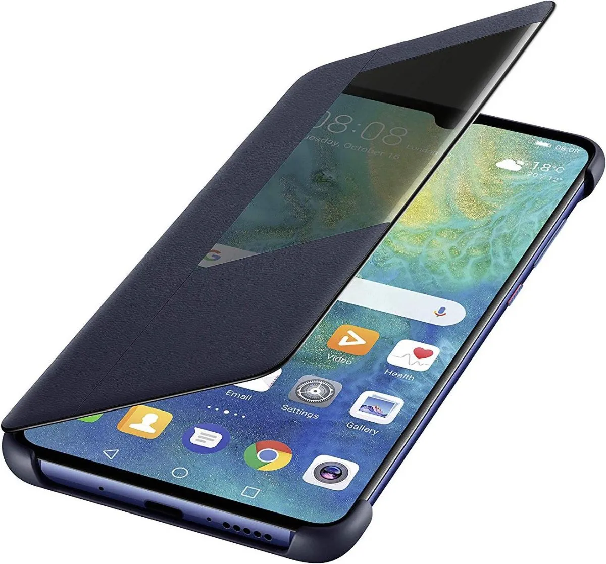 Smart View Flip Cover Huawei Mate 20 Deep Blue