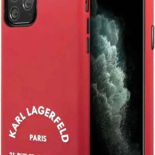 Smooth PU Case with Embossed 21 RueSt-Guillaume iPhone11 Pro Red