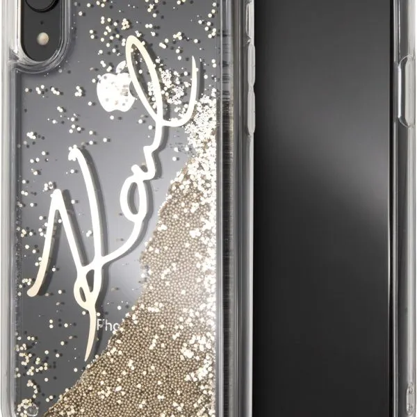 TPU Liquid Glitzer Case iPhone Xr - Gold