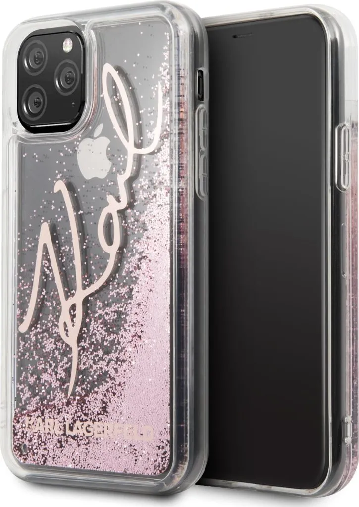 Transparent Glitter Signature for Apple iPhone 11 Pro - Rose Gold