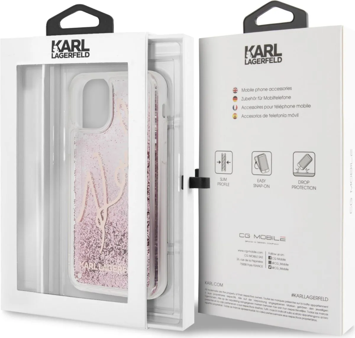 Transparent Glitter Signature for Apple iPhone 11 Pro - Rose Gold