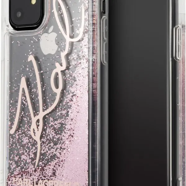 Transparent Glitter Signature for iPhone 11 - Rose Gold