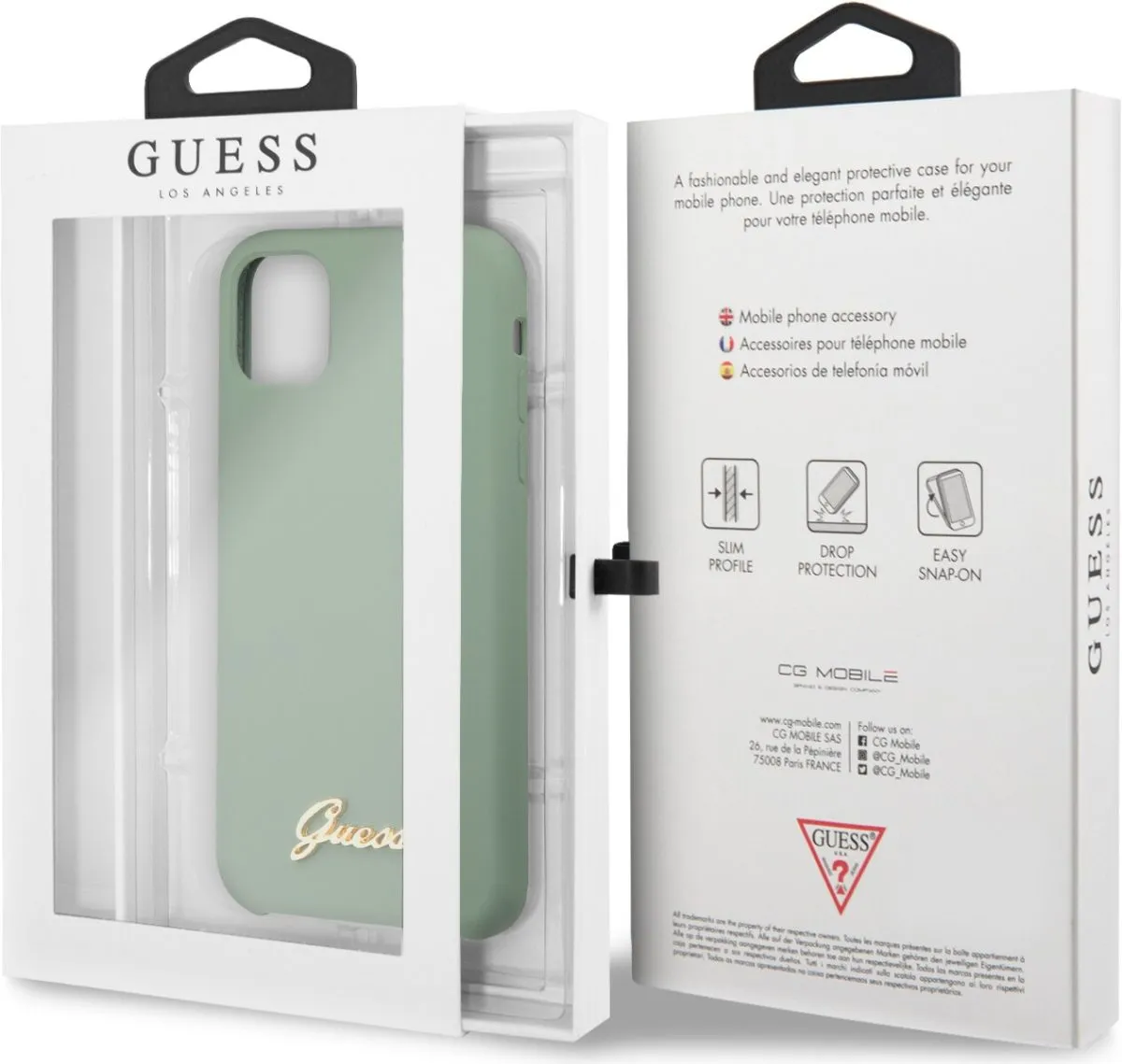 Vintage Logo Silicone Case for iPhone 11 Pro - Khaki