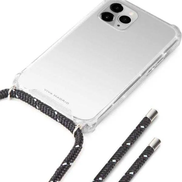 Viva Madrid Portra Clear Case for Apple iPhone 12 Mini (5.4) - Black Lanyard