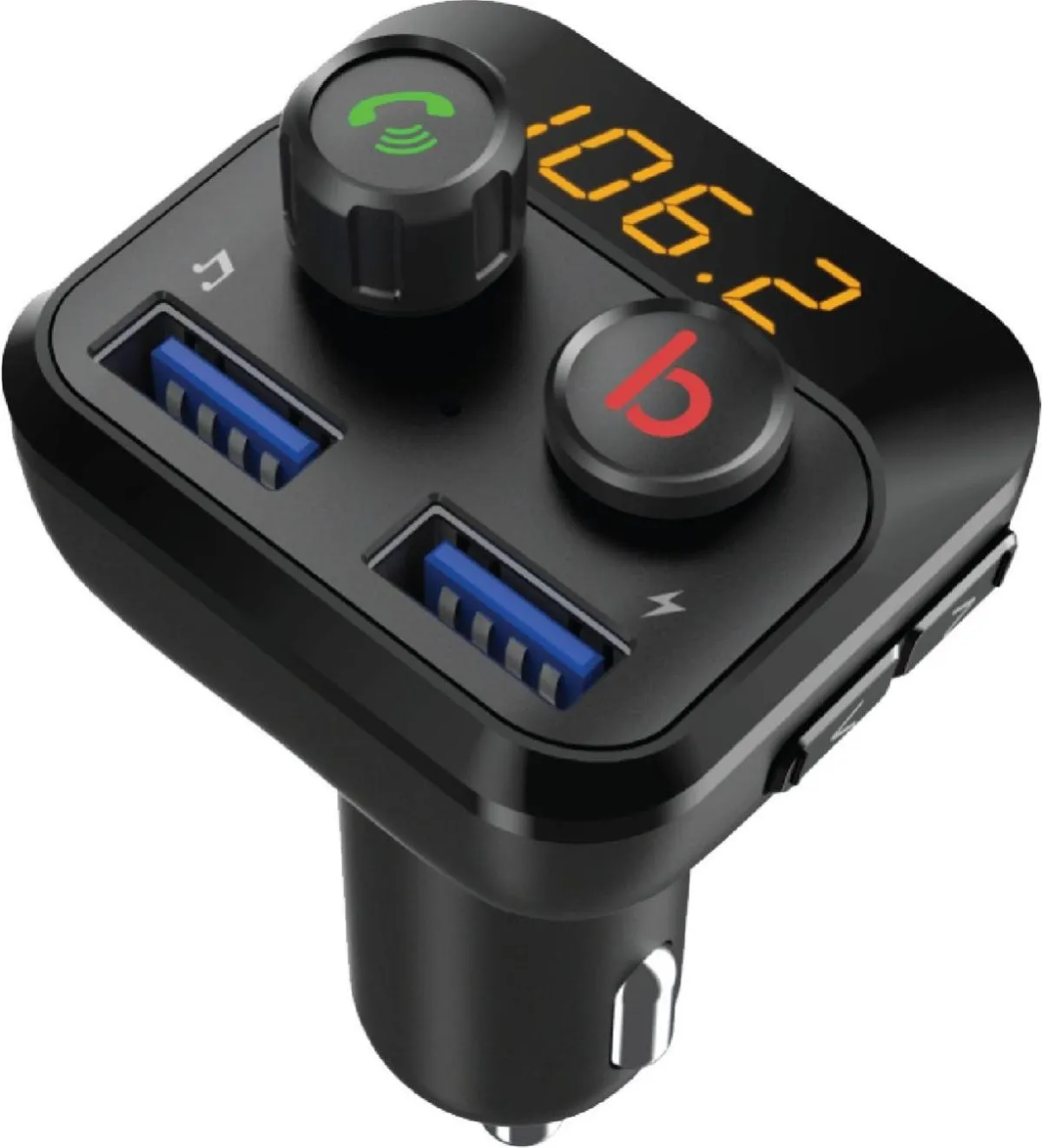 Porodo Wireless FM Transmitter Car Charger 3.4A with Bass Boost