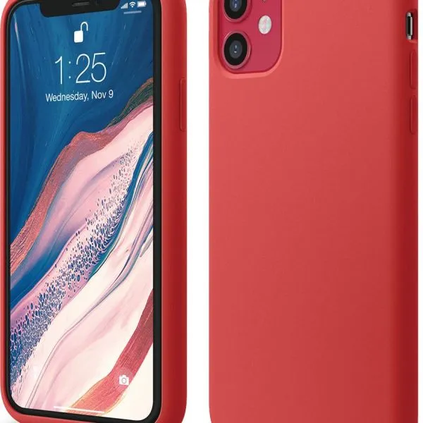Green Premium Liquor Silicone Case for iPhone 12 5.4 Zoll - Red