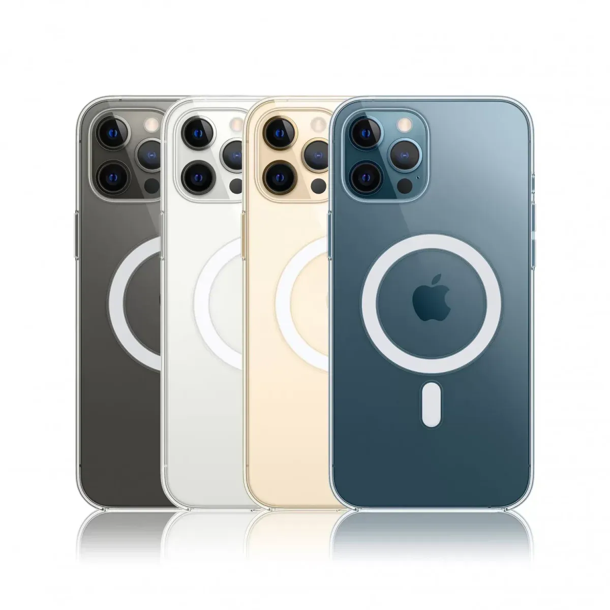 Green 360° Anti-Shock Creative Magnetic Case for iPhone 13 Pro Max 6.7 - Clear