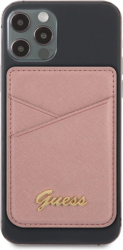 Saffiano Script Wallet Cardslot - Pink
