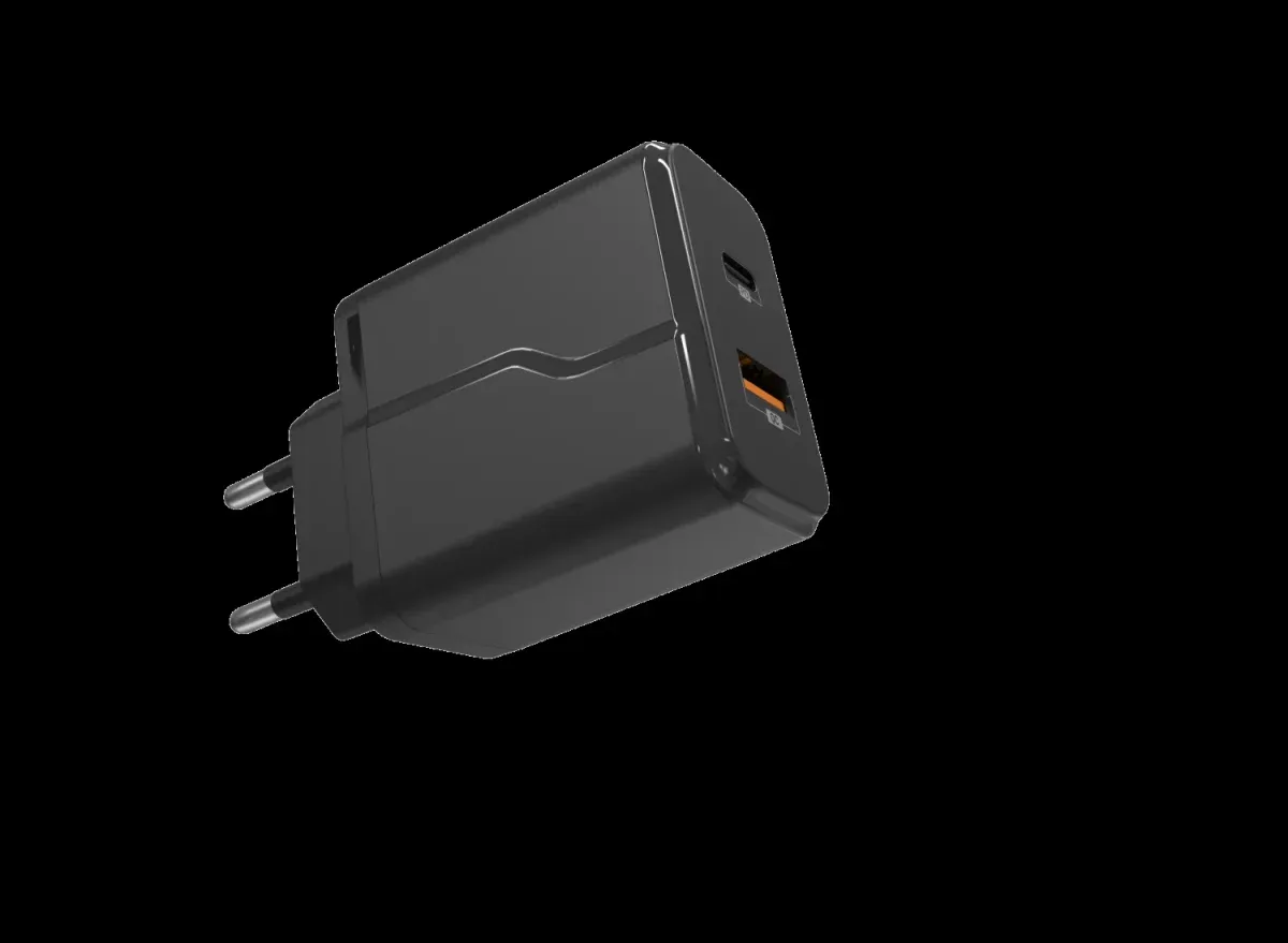 Dual Port Wall Charger PD 20W + QC3.0 with Type-C to Lightning PD Cable