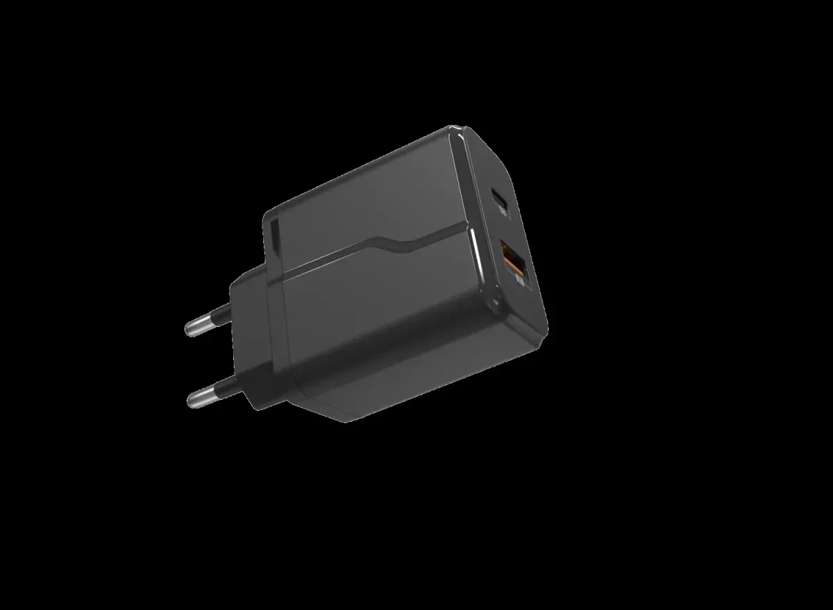 Dual Port Wall Charger PD 20W + QC3.0 with Type-C to Lightning PD Cable