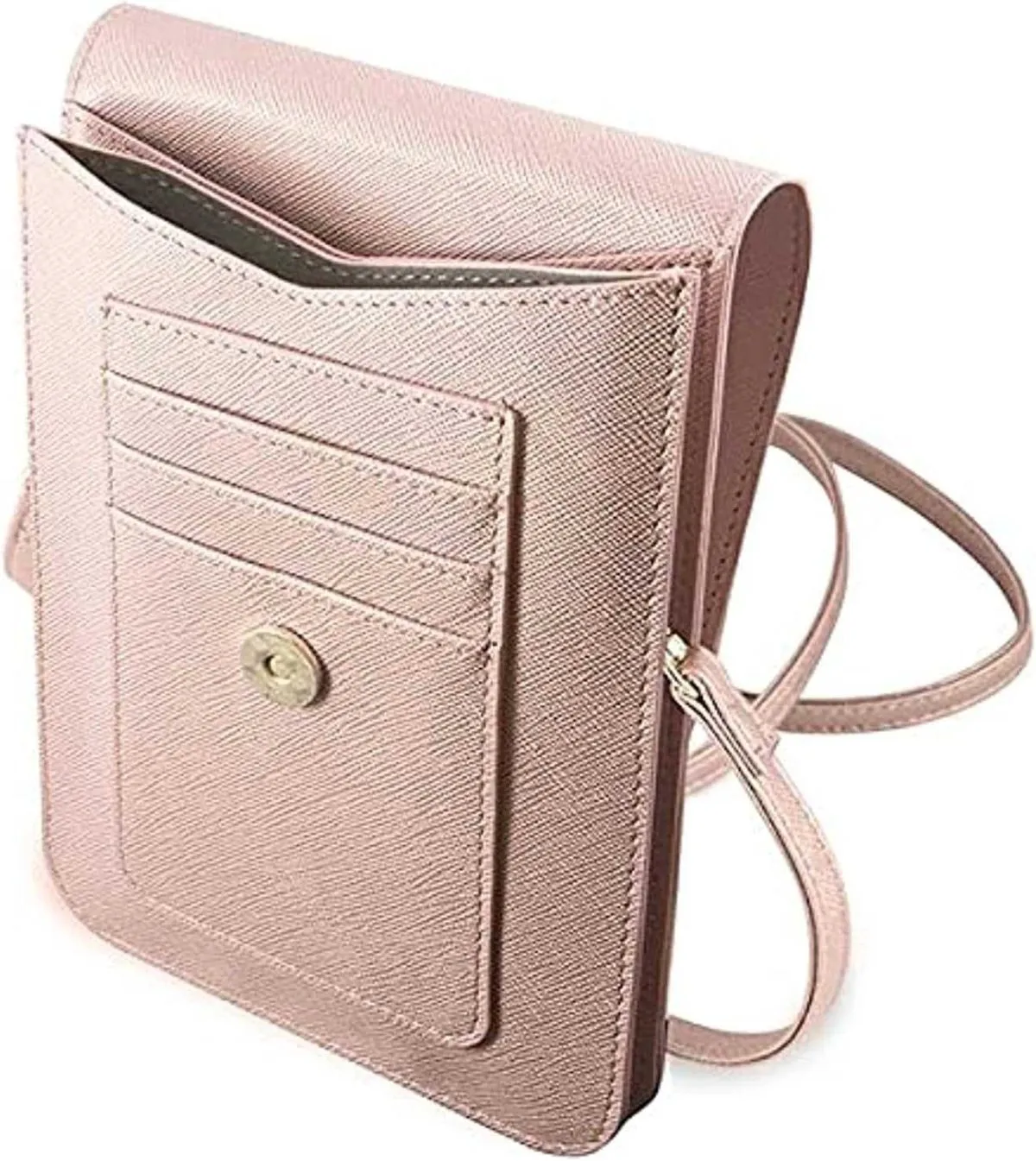 Guess PU Saffiano Script Wallet Bag - Pink